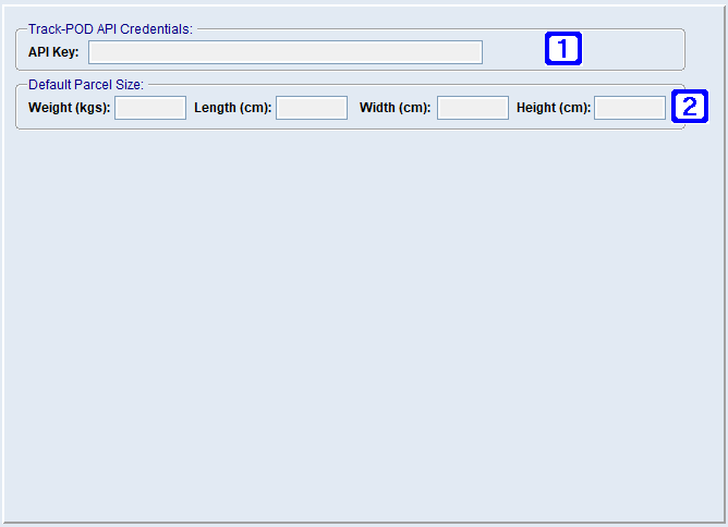 System Parameter Maintenance - Track-POD Integration Screen