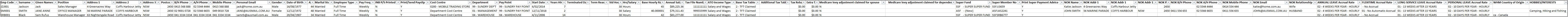Example of Employee Masterfile Report/Listing - Excel Example of Employee Masterfile Report/Listing - Excel