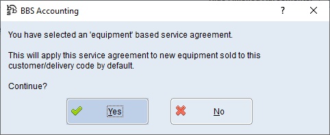 Manufacture Service Agreement Message