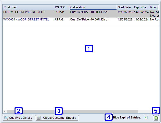 Dynamic Contract Pricing Tab Screen