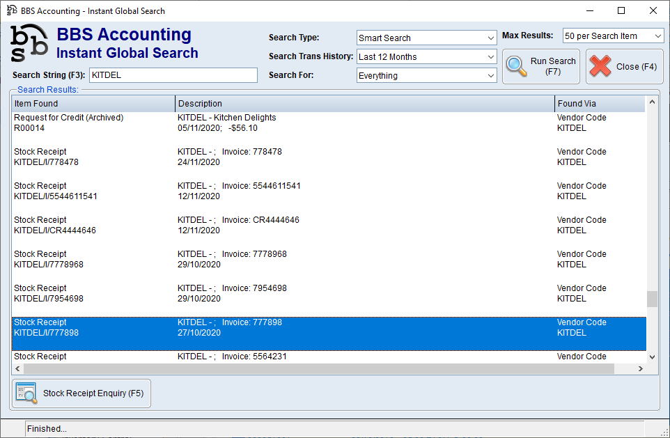 F11 stock receipts 1