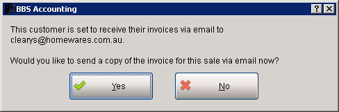Inv via email